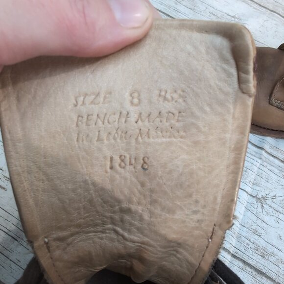 Bed Stu Handmade Leather Combat Boots Brown Goodyear Welt – Men’s 8 - Picture 9 of 12